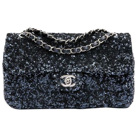 blue sparkly chanel bag